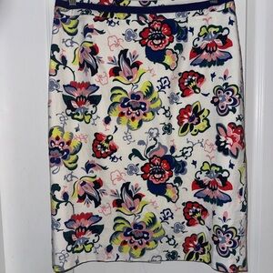 Boden Multicolor Floral Pencil Skirt